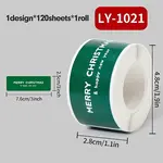 120 Christmas Theme Roll Stickers