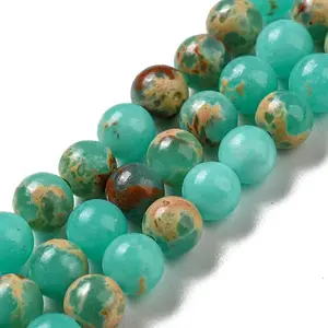 Synthetic Imperial Jasper Dyed Beads Strands