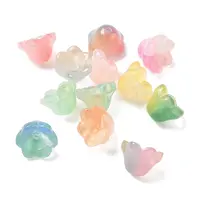 Transparent Glass Beads Caps