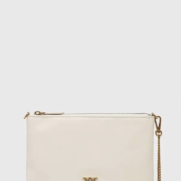 Kožená kabelka Pinko bílá barva, 100455.A0F1