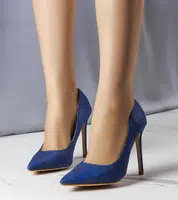 Gemre Navy blue glossy stilettos Patins