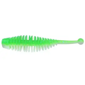 Berkley gumová nástraha powerbait power naiad spring green white - 7 cm 8 ks