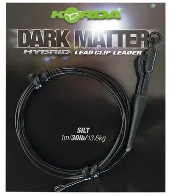 Korda koncová montáž dark matter leader size 8 ring swivel 40 lb 50 cm - gravel