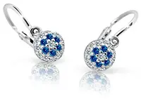 Cutie Jewellery Dětské náušnice z bílého zlata C2150-10-X-2 modrá