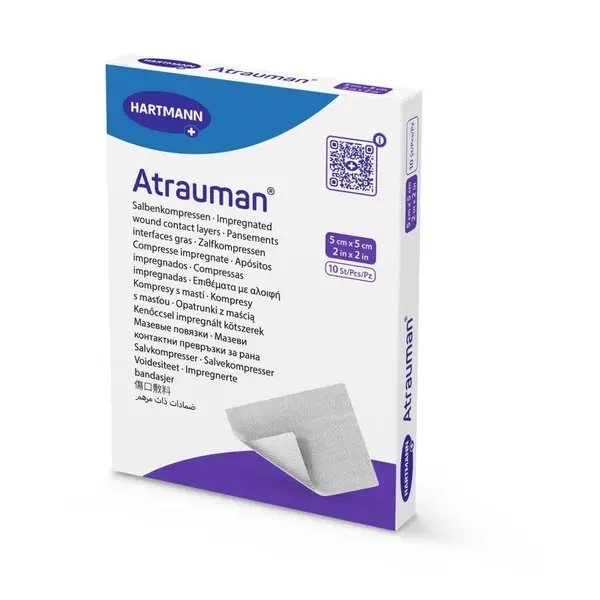 Krytí s mastí Atrauman 5x5cm 10ks