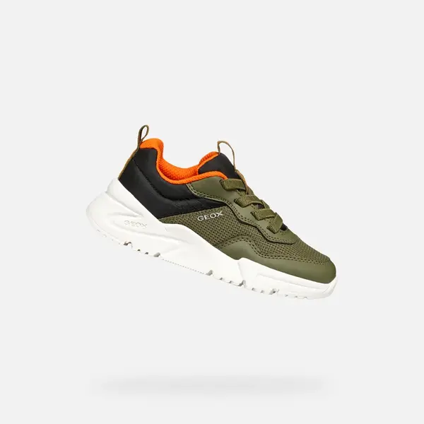 Khaki chlapecké tenisky Geox Loftus - Kluci