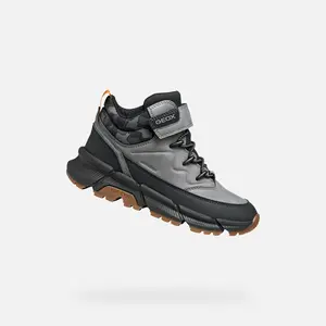 Light grey boys' ankle boots Geox Flexyper Plus - Boys