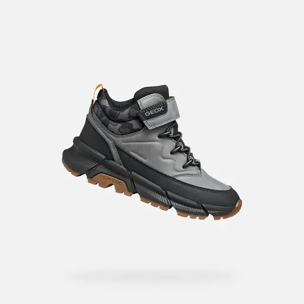 Light grey boys' ankle boots Geox Flexyper Plus - Boys