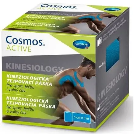 Cosmos Active Kinezio tejpovací páska modrá 5cmx5m