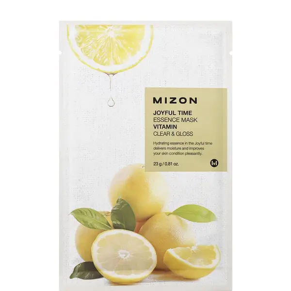 Mizon Plátýnková 3D maska s vitamínem C pro rozjasnění a vitalitu pleti Joyful Time (Essence Mask Vitamin) 23 g