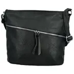 Trendy dámská koženková crossbody kabelka Rebecca, černá