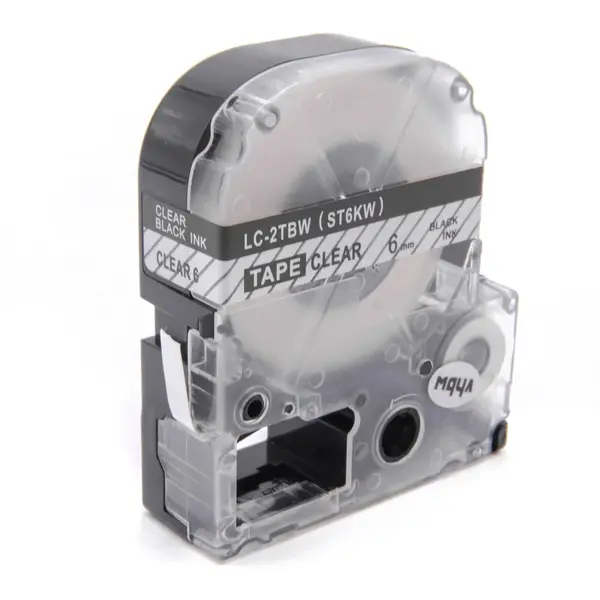 Epson LK-2TBN, ST6KW, C53S652004, 6mm x 9m, černý tisk / průhledný podklad, kompatibilní páska