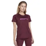 Dámské triko CRAFT W CORE Unify Logo tmavě červená XS