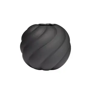 Váza Twist Ball, 20cm, černá - COOEE