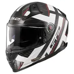 Moto přilba LS2 FF811 Vector II Carbon Strong Gl. White M (57-58)