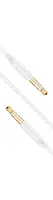 Plochý AUX kabel Fixed s konektory 2 x 3,5 mm jack bílý