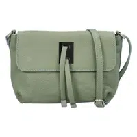 Dámská kožená crossbody kabelka bledě zelená - ItalY Porta