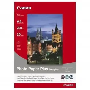 Canon Photo Paper Plus Semi-Glossy SG-201 1686B021, 260 g/m2, A4, 20ks, pololesklý, saténový, bílý, foto papír