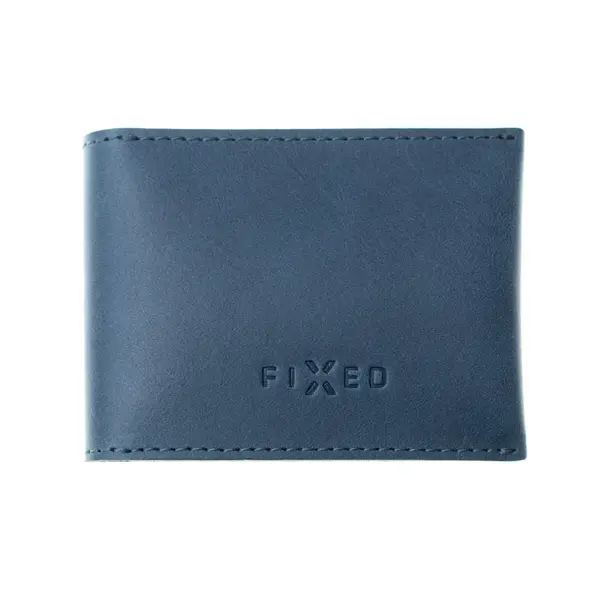 FIXED Wallet Kožená peněženka z pravé hovězí kůže, modrá