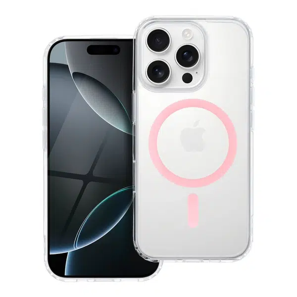 Zadní kryt Drop Glue Colorful Ring Mag Cover compatible with MagSafe pro Apple iPhone 11, růžová