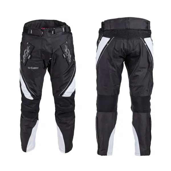 Dámské moto kalhoty W-TEC Kaajla černo-bílá XXL