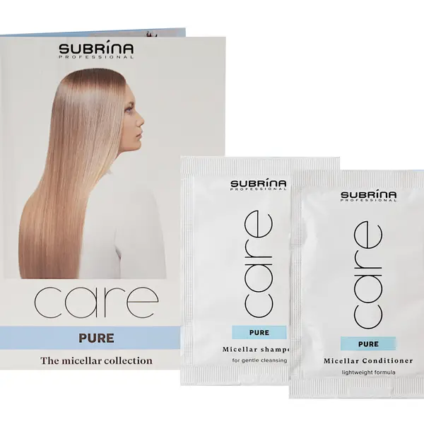Objemový micelární šampon a kondicionér Subrina Professional Care Pure Set - 2 x 10 ml (060368)