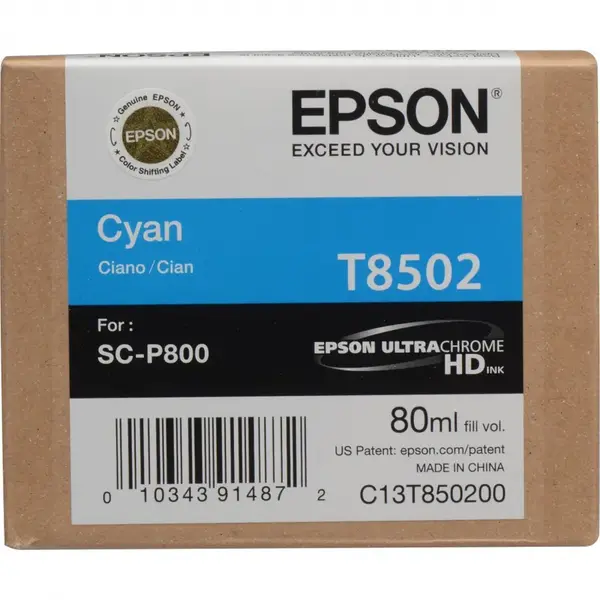 Epson T8502 C13T850200 azurová (cyan) originální cartridge