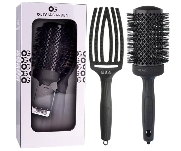 Dárková sada kartáčů na vlasy Olivia Garden Black Label + dárek zdarma