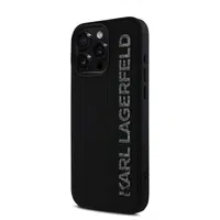 Zadní kryt Karl Lagerfeld 3D Rubber Glitter Logo Karl pro Apple iPhone 16 Pro Max, černá