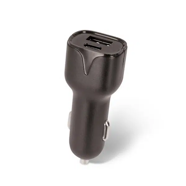 Nabíječka do auta Setty USB+USB-C 2,4A, černá