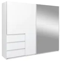 MID.YOU ŠATNÍ SKŘÍŇ S POSUVNÝMI DVEŘM, bílá, 250/210/61,5 cm