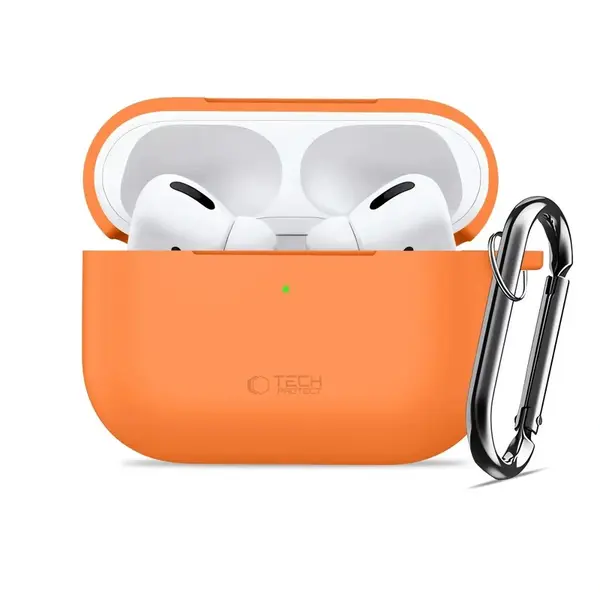 Tech-Protect Silikonové pouzdro, Apple AirPods Pro 3, oranžové