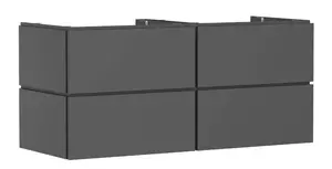Hansgrohe Xilesa E - Umývadlová skrinka, 62x138x55 cm, 4 zásuvky, matná sivá 54305760