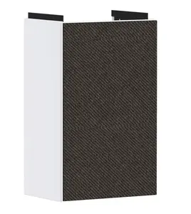 Hansgrohe Xevolos E - Umývadlová skrinka, 58x34x25 cm, 1 dvierka, pánty vpravo, matná biela/textilná tmavá sivá 54169660