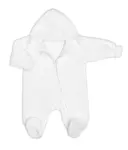 Baby Nellys Pletený overal s kapucí, CUTE - bílý, vel. 62