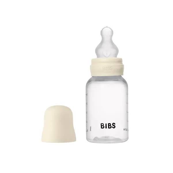 BIBS antikoliková fľaša so silikónovým cumlíkom 150ml - Ivory