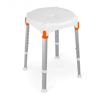 Okrúhla stolička do sprchy KING BSTRA 20 biela, O=33cm