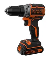 BLACK+DECKER Náradie - 18V AKU vŕtací skrutkovač, 2x aku 1,5 Ah Li-Ion, nabíjačka BL186KB-QW