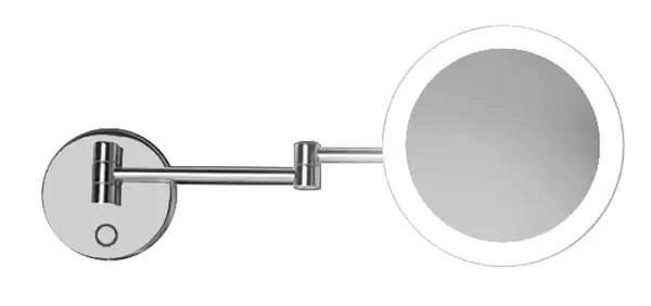 kielle Idolio - Kosmetické nástěnné zrcátko s LED osvětlením, chrom 50324023