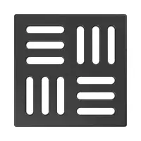 Alcadrain Rošty - Mřížka 10x10 cm, matná černá MPV004-BLACK