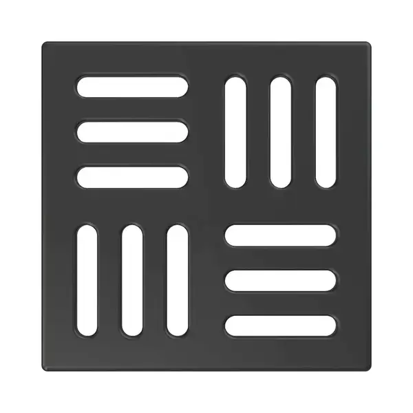 Alcadrain Rošty - Mřížka 10x10 cm, matná černá MPV004-BLACK