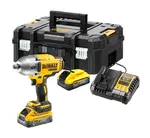 DeWALT Nářadí - 18V AKU rázový utahovák, 2x aku 5,0 Ah POWERSTACK, nabíječka DCF900H2T