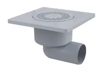 Alcadrain Odtokové kanálky - Podlahová vpust boční, 15x15 cm, průměr 5 cm, šedá/plast APV3