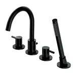 OMNIRES Y - Baterie na okraj vany, 4-otvorová instalace, černá Y1232BL