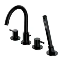 OMNIRES Y - Baterie na okraj vany, 4-otvorová instalace, černá Y1232BL