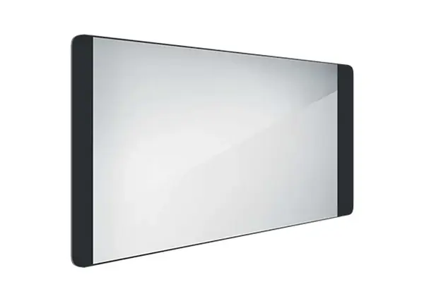 Nimco Zrcadla - Zrcadlo s LED osvětlením, 120x65 cm, hliník/černá ZPC 42006-90