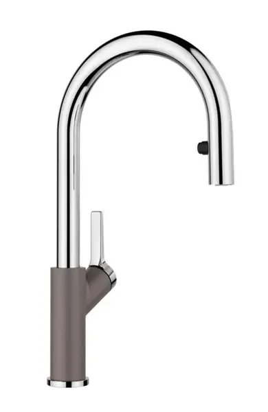 Blanco Carena S - Dřezová baterie s výsuvnou sprškou, šedá/chrom 526930