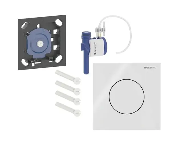 Geberit - Pneumatické ovládání splachování pisoáru typ 40, sklo/bílá 116.014.SI.1