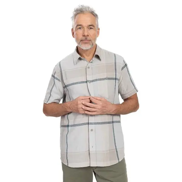 Bushman Pánská lněná košile Jason, šedá XXL