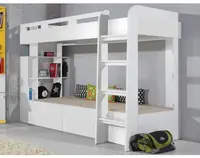 Dvojposchodová posteľ so zásuvkami Terrano 90x200 cm, biela%